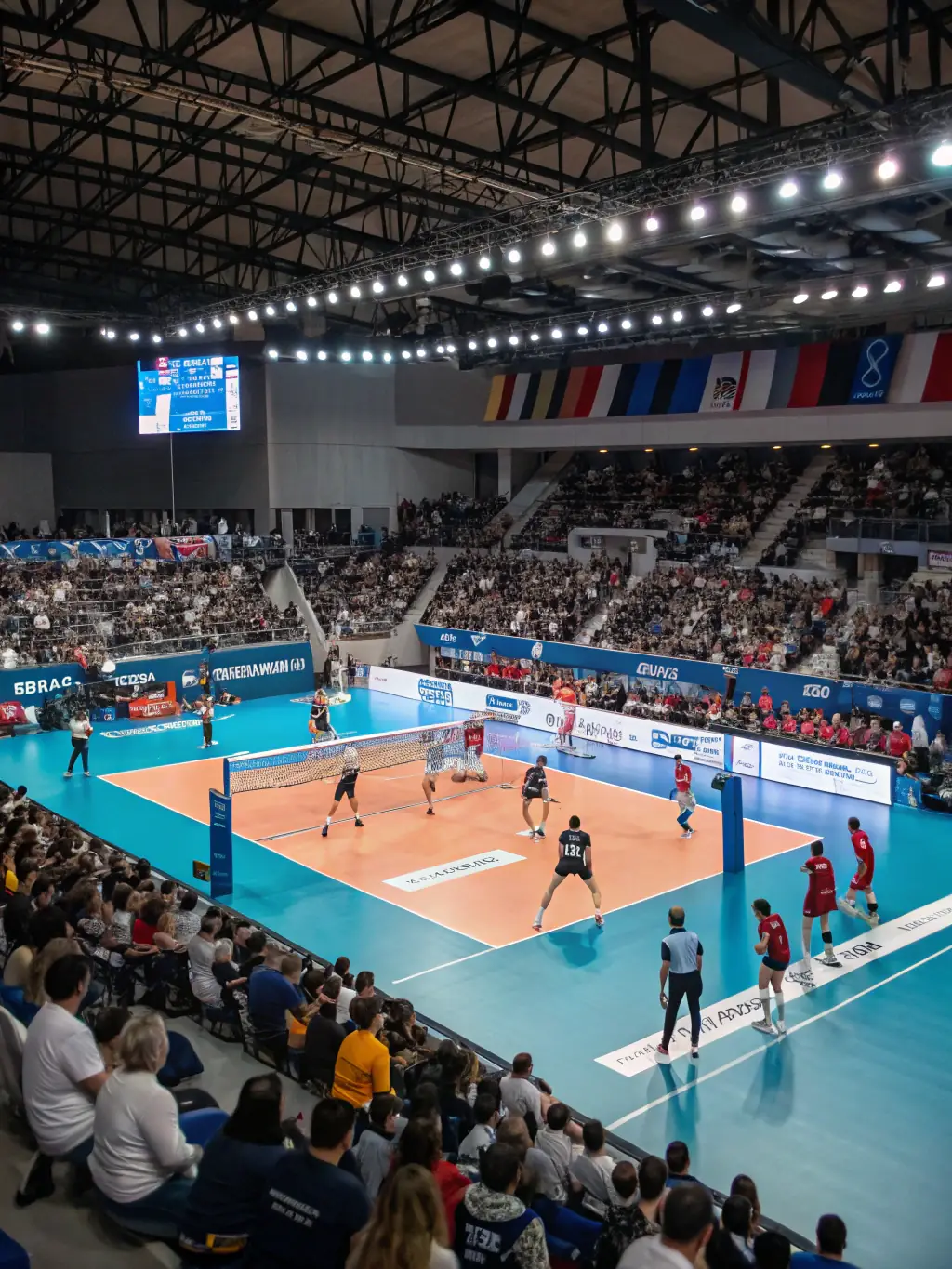 An image of a local volleyball competition, capturing the intensity and excitement of the game.